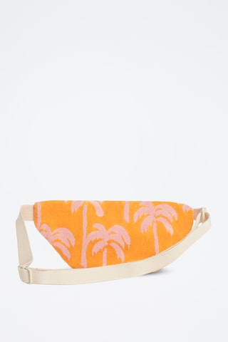 Sac banane en coton biologique Terry - Orange et rose