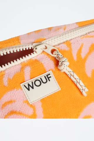 Sac banane en coton biologique Terry - Orange et rose