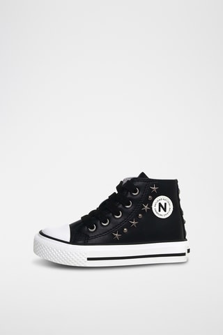 Botines de piel - Negro