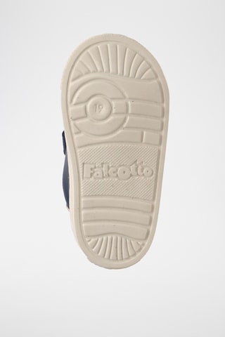 Zapatillas de piel - Azul y naranja