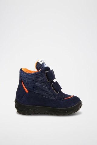 Botines de nobuk - Azul y naranja