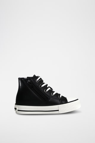 Botines de piel - Negro