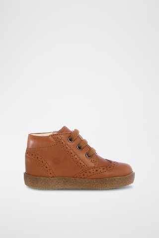 Botines de piel - Marrón