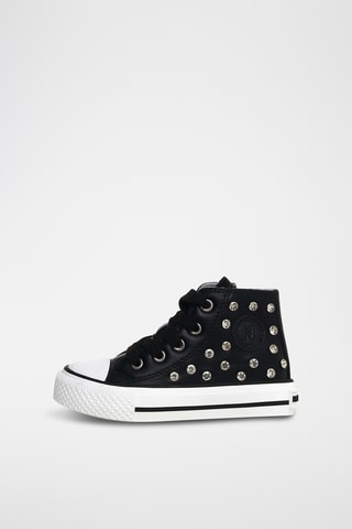 Botines de piel - Negro