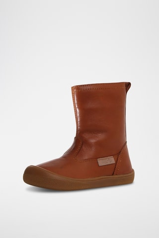 Botines de piel Klat Zip WP - Marrón