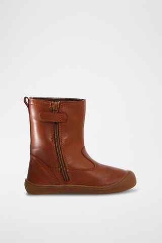 Botines de piel Klat Zip WP - Marrón