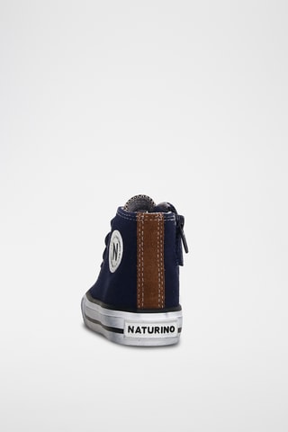 Zapatillas altas de nobuk Yflas - Azul marino y marrón claro