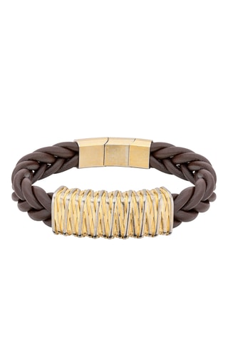 Pulsera de piel Barbedwire - Marrón - Police