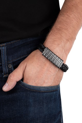 Pulsera de piel Barbedwire - Marrón - Police