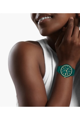Reloj de cuarzo de silicona - Verde