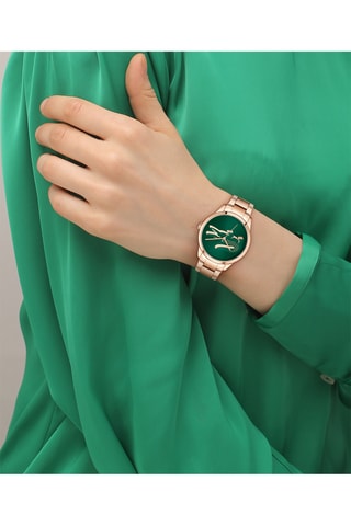 Reloj de cuarzo de acero - Dorado y verde