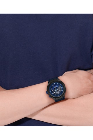 Reloj automático de silicona - Azul y negro