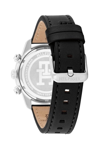 Reloj de cuarzo de piel - Cronógrafo - Negro