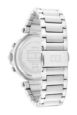 Reloj de cuarzo de acero - Plateado y blanco