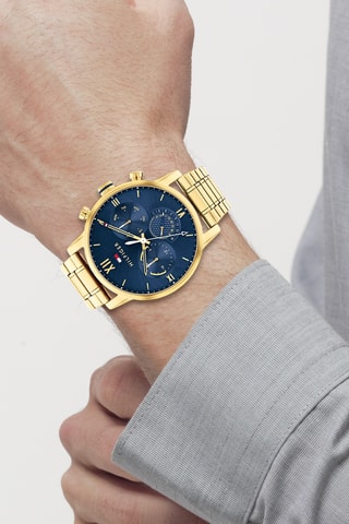 Reloj de cuarzo de acero - Dorado