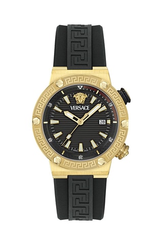 Reloj de cuarzo de poliuretano - Negro y dorado