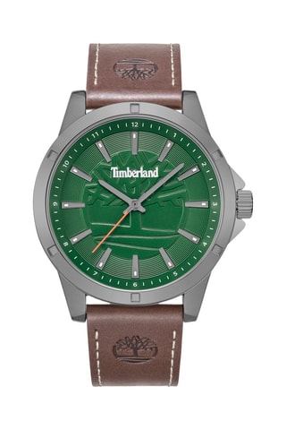 Reloj de cuarzo de piel - Marrón y gris