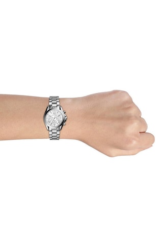 Reloj de cuarzo de acero - Cronógrafo - Plateado