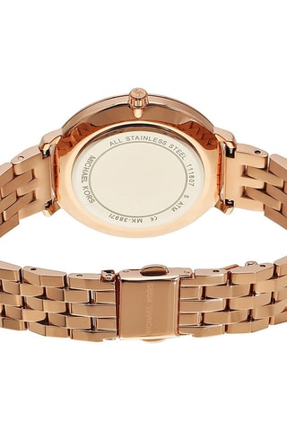 Reloj de cuarzo de acero inoxidable - Rosa dorado