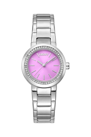 Reloj de cuarzo de acero - Plateado y rosa