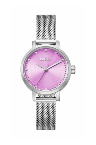 Reloj de cuarzo de acero - Plateado y rosa