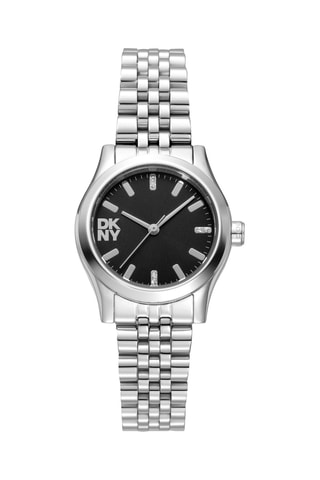 Reloj de cuarzo de acero - Plateado y negro