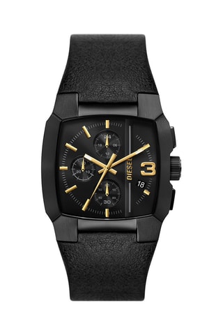 Reloj de cuarzo de piel Cliffhanger - Cronógrafo - Negro - Diesel