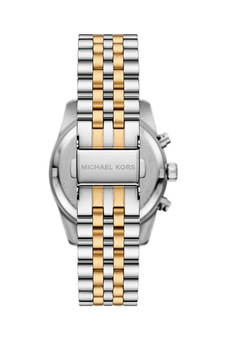Stalen Quartz Horloge - Chronograaf - Goudkleurig en Zilverkleurig
