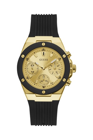 Reloj de cuarzo de silicona - Cronógrafo - Negro y dorado