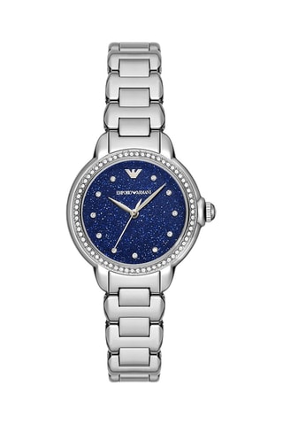 Reloj de cuarzo de acero - Plateado