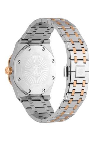 Reloj de cuarzo de acero - Plateado y dorado