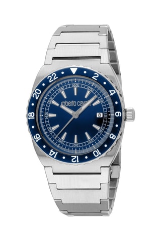 Reloj de cuarzo de acero - Plateado y azul