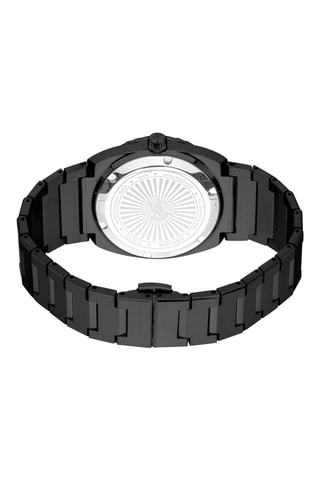 Reloj de cuarzo de acero - Negro y verde