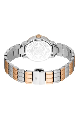Reloj de cuarzo de acero - Plateado y rosa dorado