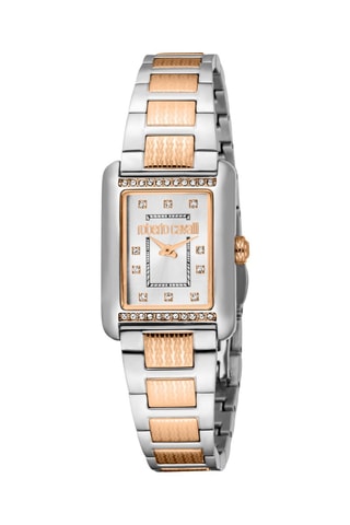 Reloj de cuarzo de acero - Plateado y rosa dorado
