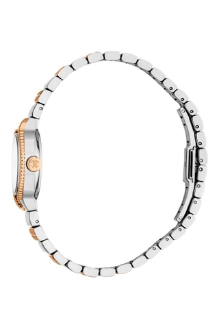 Reloj de cuarzo de acero - Plateado y rosa dorado