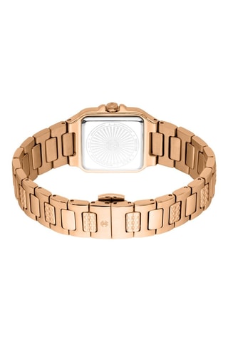 Reloj de cuarzo de acero - Rosa dorado y plateado