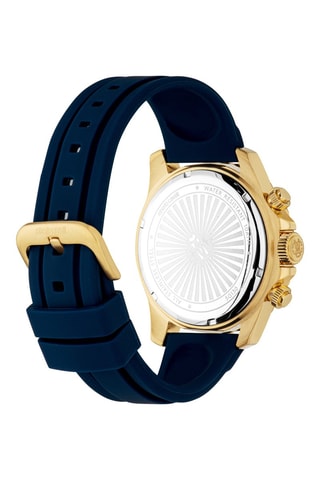 Reloj de cuarzo de silicona - Cronógrafo - Azul y dorado