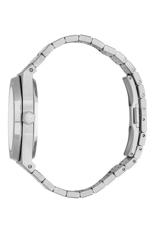 Reloj de cuarzo de acero - Plateado