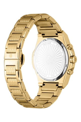 Reloj de cuarzo de acero - Cronógrafo - Dorado