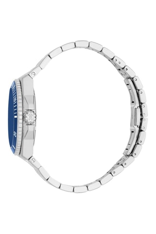 Reloj de cuarzo de acero - Plateado y azul