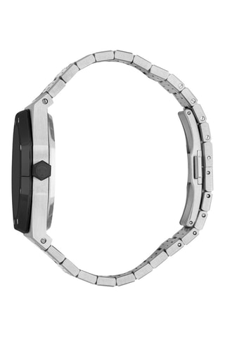Reloj de cuarzo de acero - Plateado