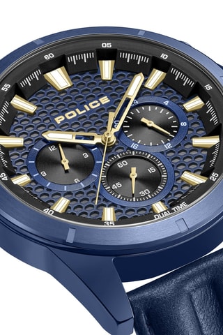 Reloj de cuarzo de piel Urban - GMT - Azul marino - Police
