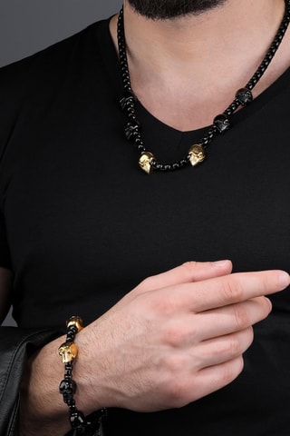 Collar Vertex - Chapado en ion negro y chapado en ion de oro amarillo - Police