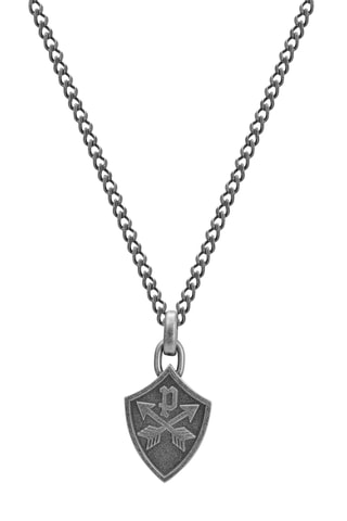 Collar Heritage Crest - Chapado en ion gris oscuro - Police
