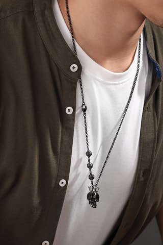 Collar Iconic - Chapado en ion gris oscuro - Police