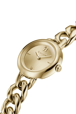 Reloj de cuarzo de acero - Dorado