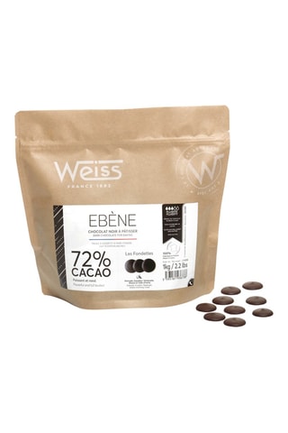 Sachet Fondette Ebene chocolat noir 72% - 1 kg