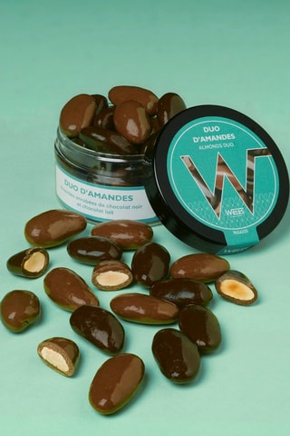2 Duo amandes chocolat noir et lait - 70 g