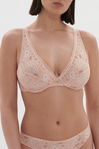 Reggiseno in pizzo Festive - Rosa